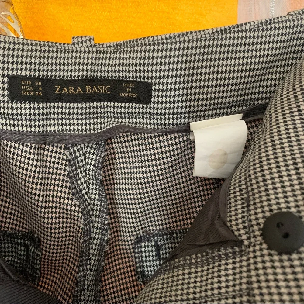 🤩 ZARA Basics Plaid Pattern Pants/Trousers - Picture 7 of 11